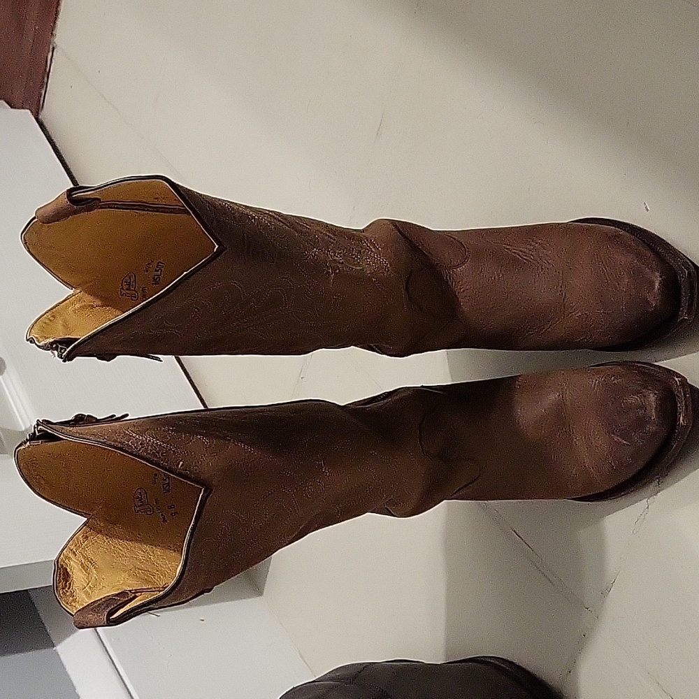 Justin leather womens cowboy boots